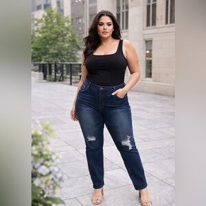 Fashion Nova Distressed Skinny Jeans 22 Streetwear Femme Y2K Revival